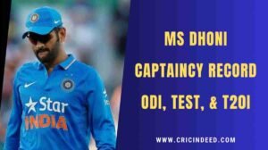 MS Dhoni Captaincy Record [All formats] – A Statistical Analysis