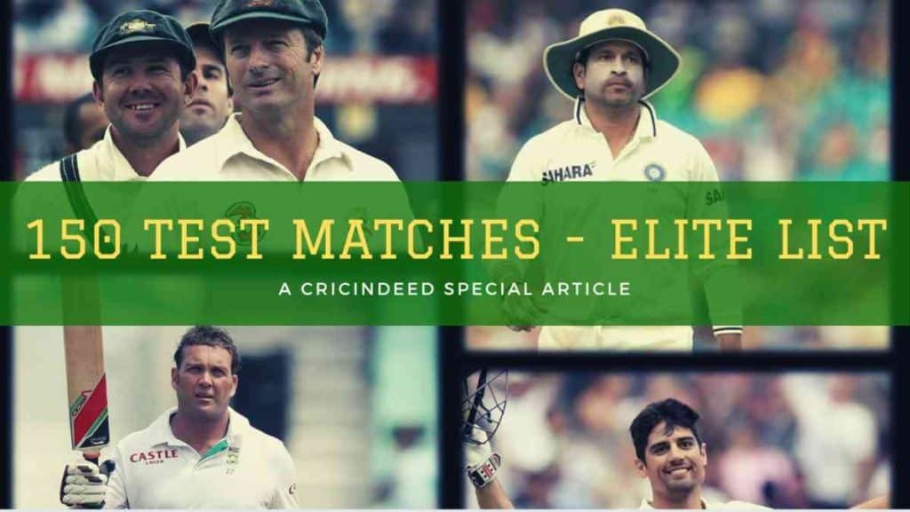 Players who have played more than 150 Test matches