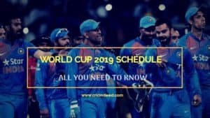 Cricket World Cup 2019 Schedule