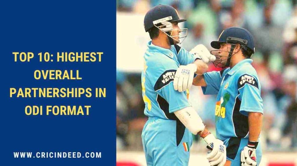 highest overall partnerships in cricket sachin saurav