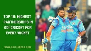 Highest Partnership for Each Wicket in ODI