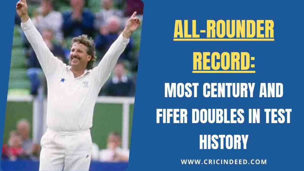 Most Times Century and 5-Wicket Haul in Same Test Match