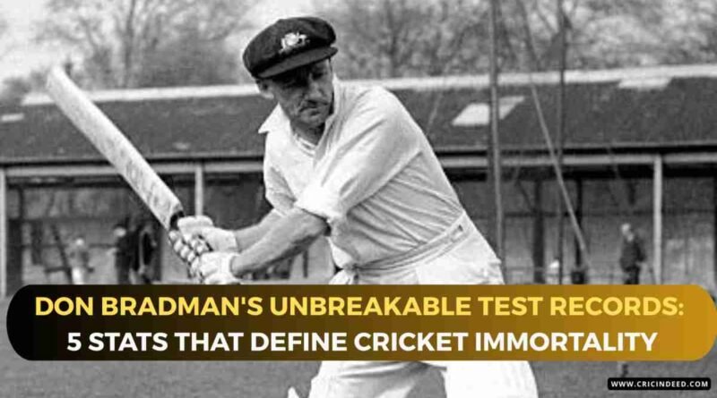 bradman the cricketing records