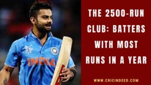Most 2500+ Runs in a Calendar Year: All-Formats Record