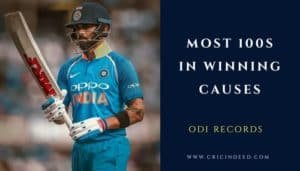 Most Centuries in winning cause in ODI