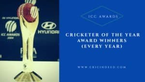 ICC Cricketer of the Year (All-Winners till date)