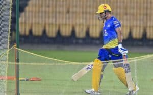 Dhoni practice session at Chepauk Stadium