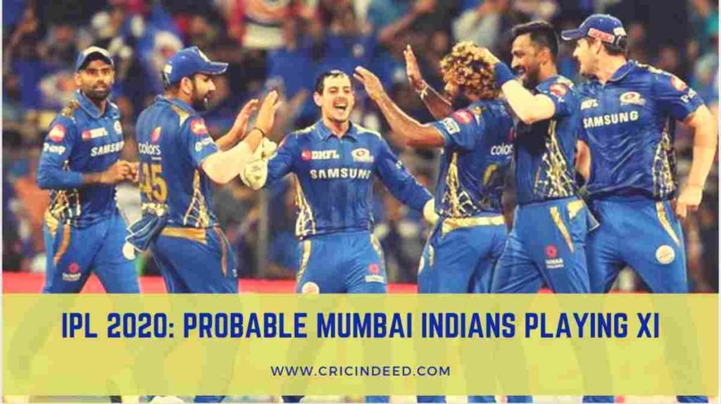 Mumbai Indians PLaying XI prediction for IPL 2020