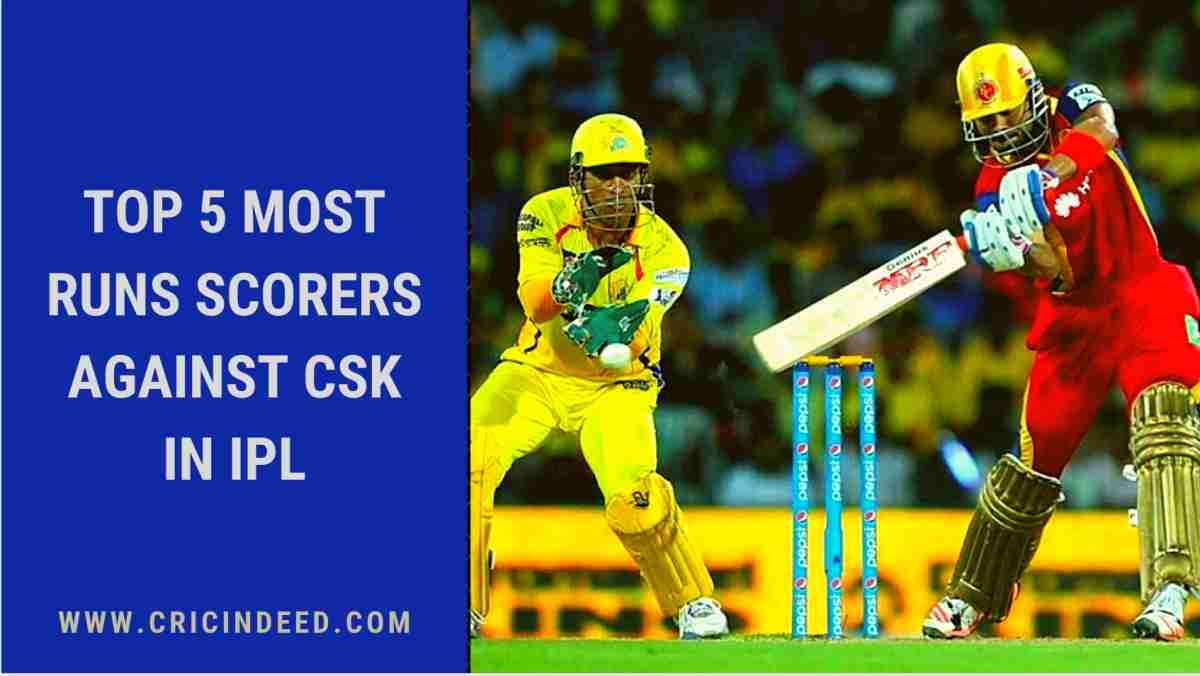 IPL Stats: Most Runs against Chennai Super Kings (CSK)