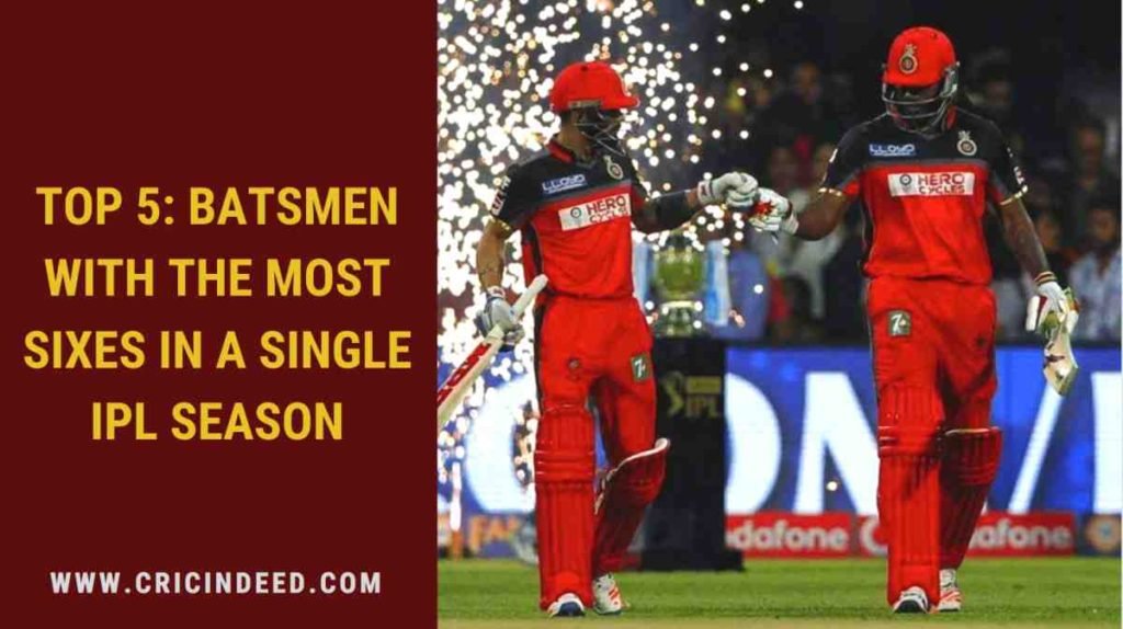 list of batsmen with most sixes in single ipl edition