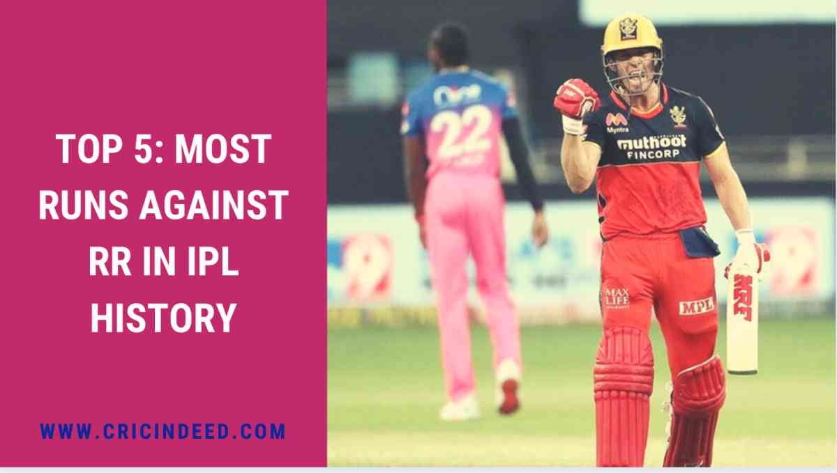 IPL Stats: Most Runs against Rajasthan Royals (RR)