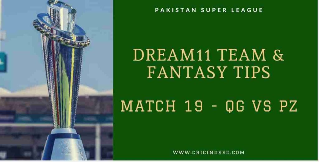 Dream11 Prediction QG vs PZ