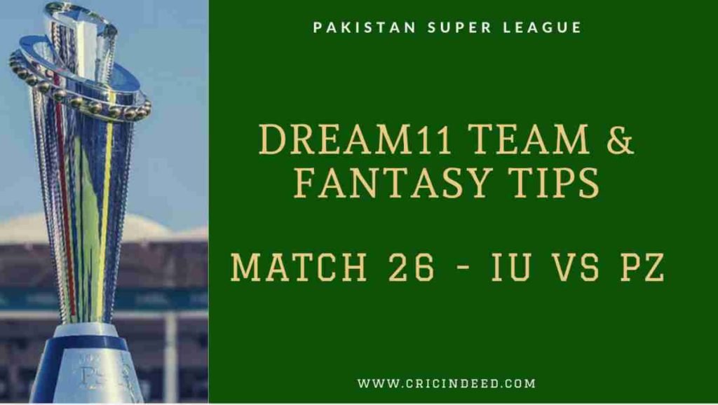 IU vs PZ Dream11 Prediction