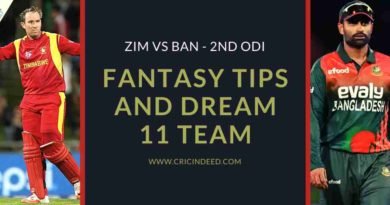 2ND ODI ZIM VS BAN DREAM11 TIPS