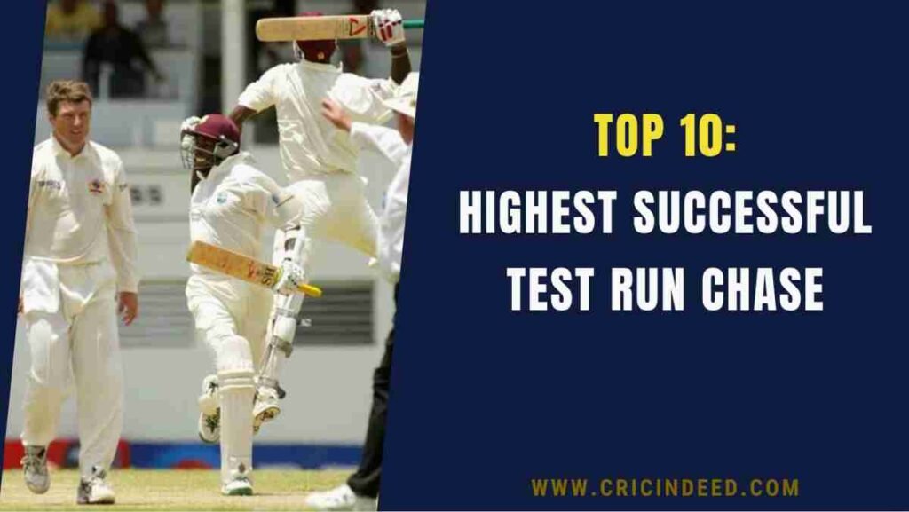West Indies celebrating the biggest run chase in Test