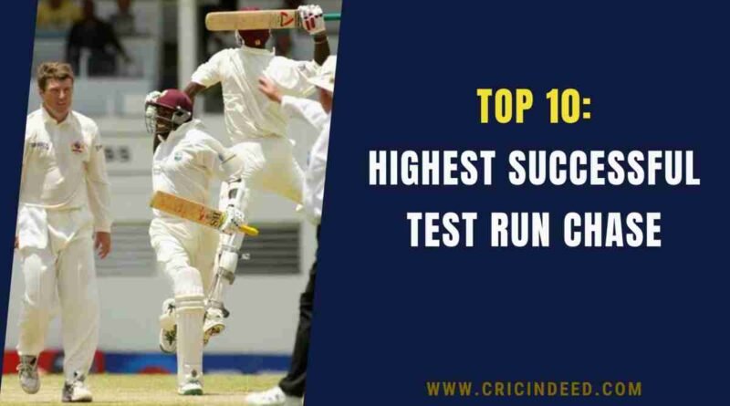 West Indies celebrating the biggest run chase in Test