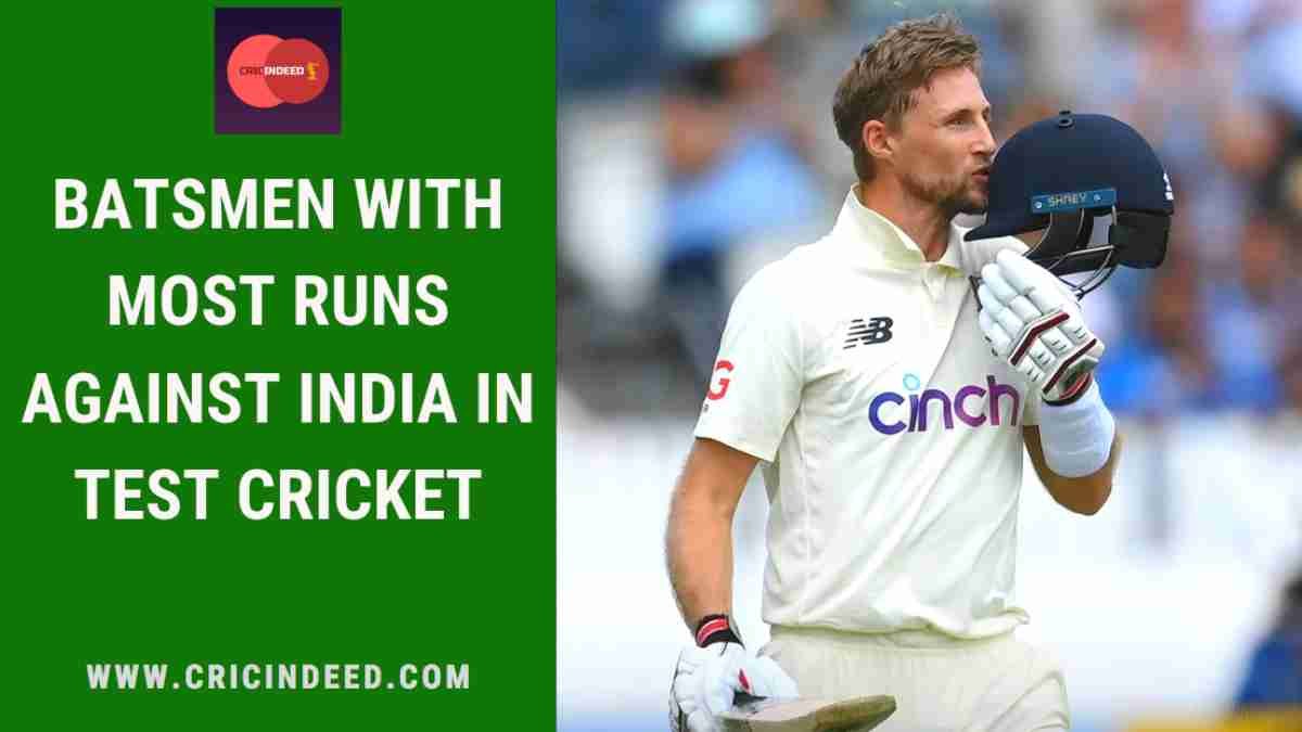 Most Test Runs against India