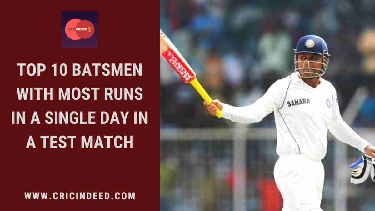Top 10: Batsmen with Most Runs in a Single Day of a Test Match