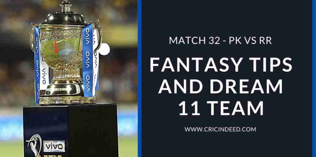 PK vs RR Match 32 of IPL 2021