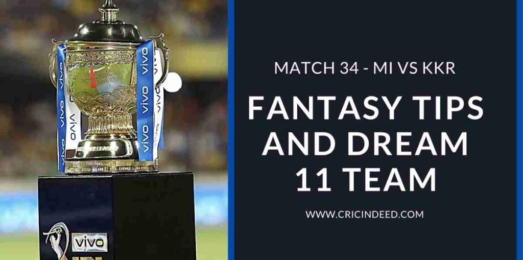 MI vs KKR Match 34 IPl 2021