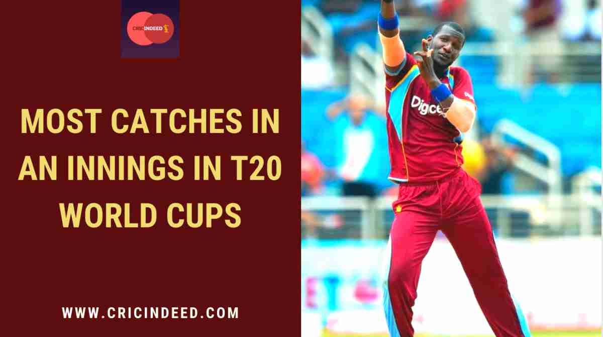T20 World Cup Stats: Most Catches in an Innings