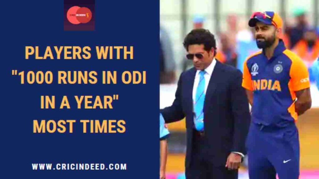 1000 odi runs in a year most times