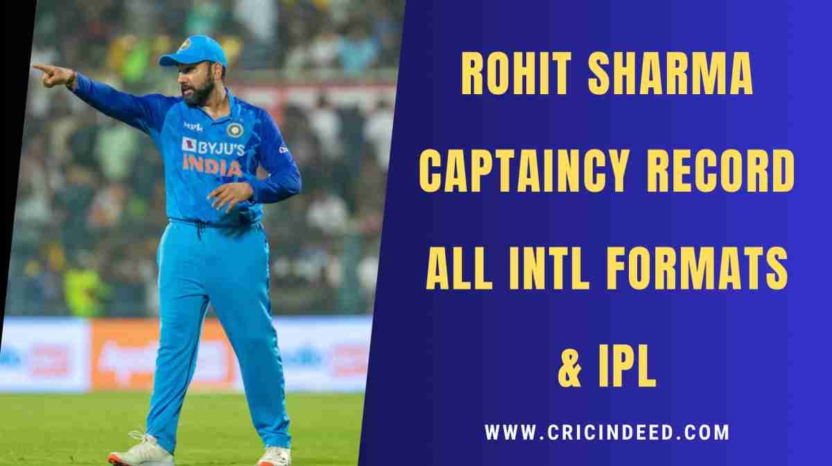 Rohit Sharma Captaincy Record – ODI, Test, T20I, & IPL