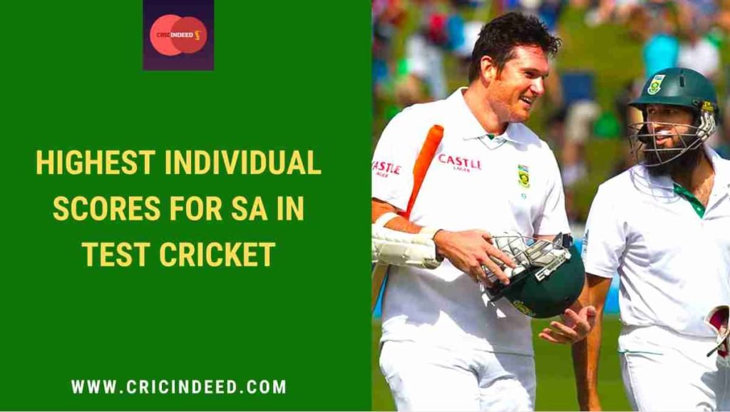 highest score for South Africa in Tests