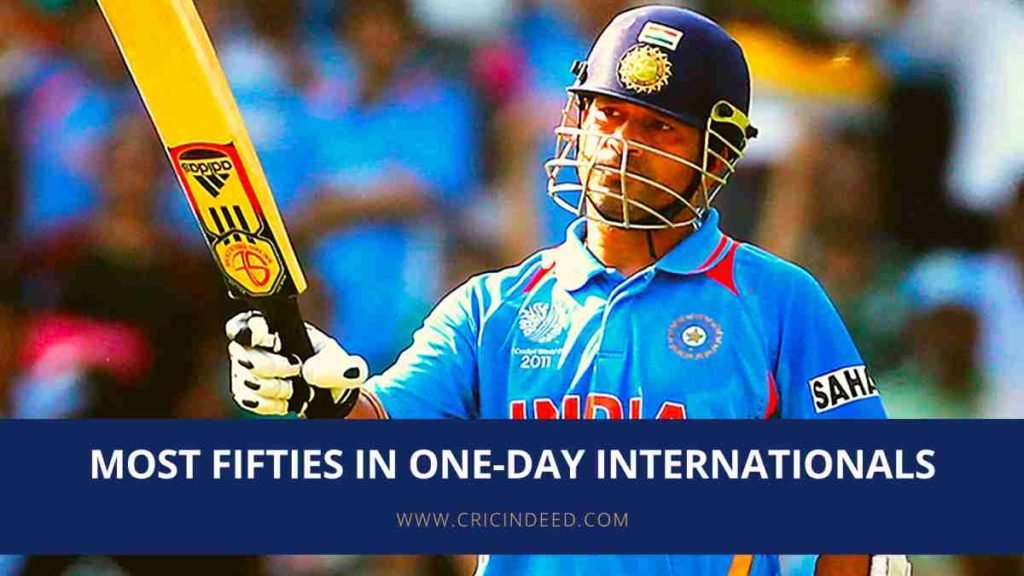 most 50s in odi