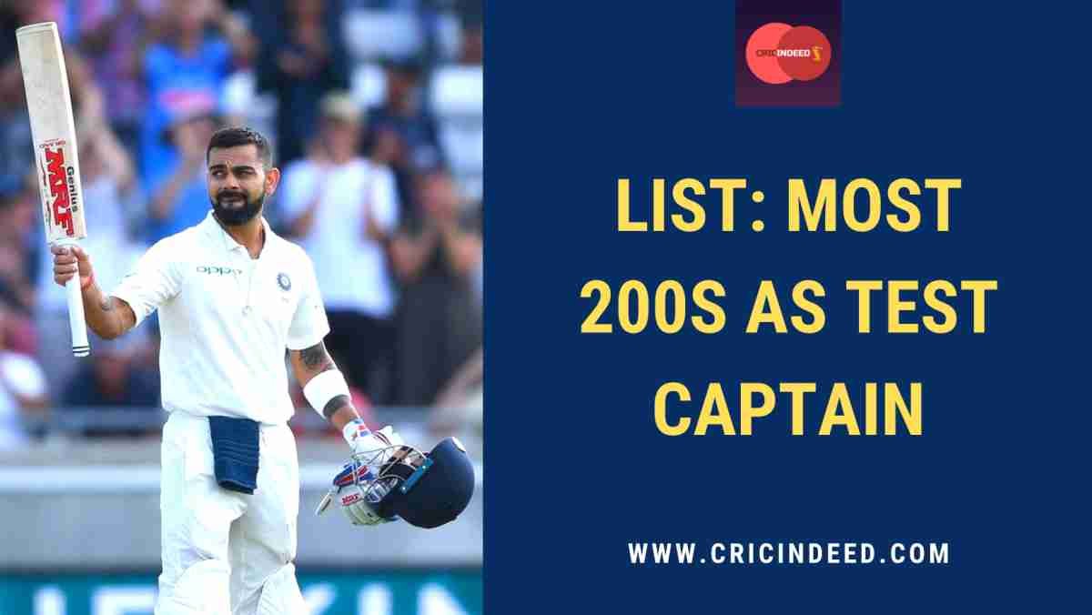 Most 200s as Captain in Test Cricket