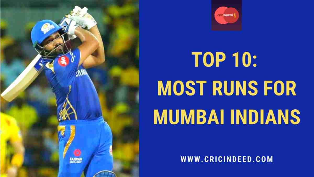 IPL Stats: Most Runs for Mumbai Indians (MI)