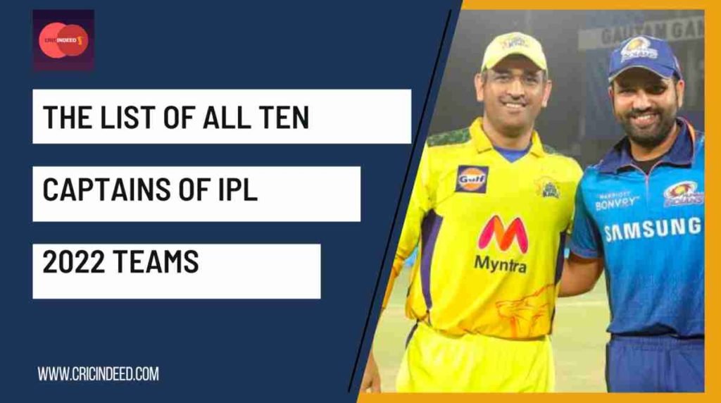 all captains of ipl 2022