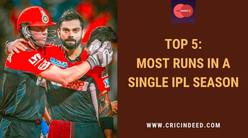 most runs in a single ipl season