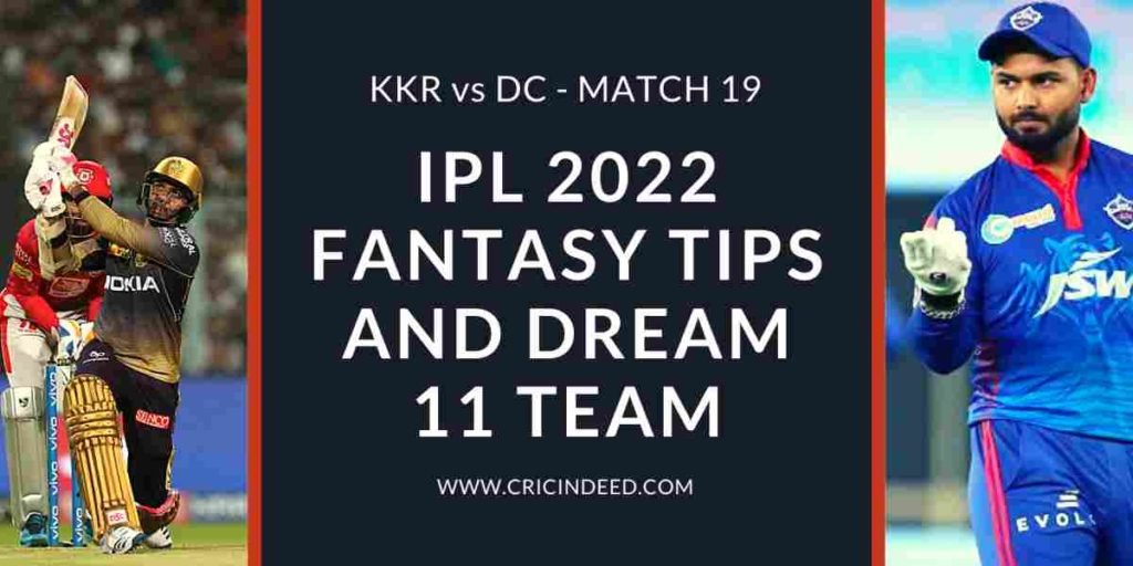 KKR vs DC Dream11 Predictions