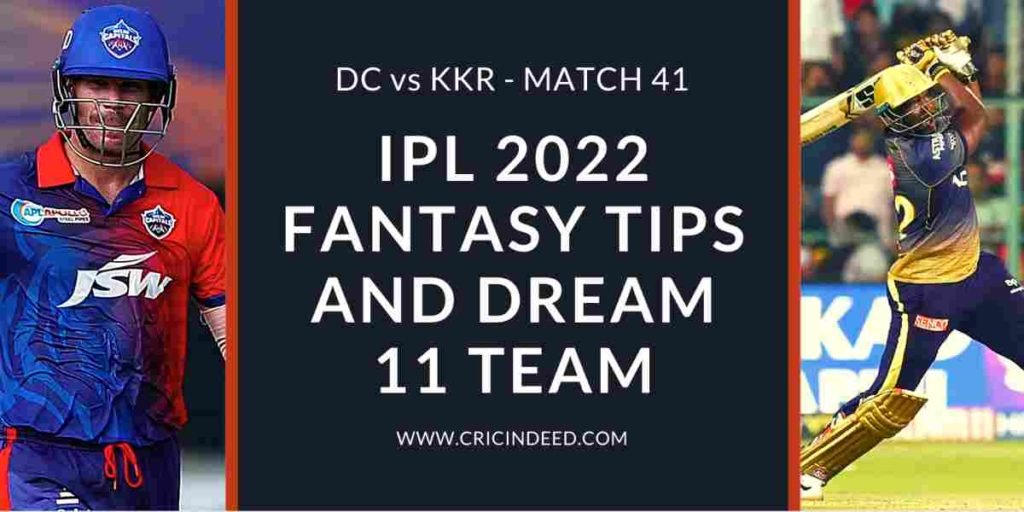 dc vs kkr dream11 prediction 2022