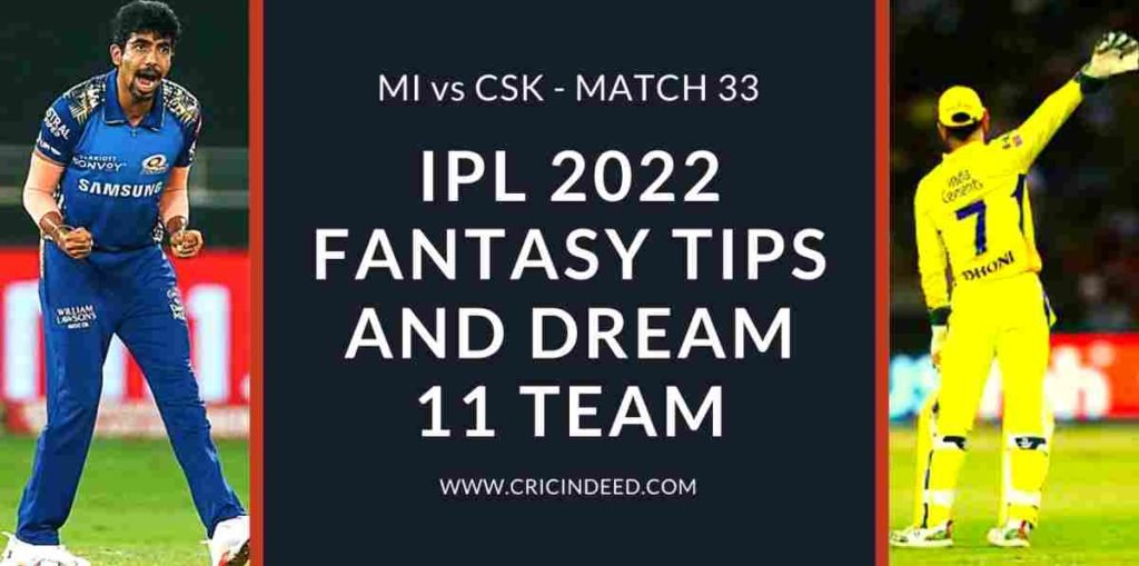 mi vs csk 2022 dream11 prediction