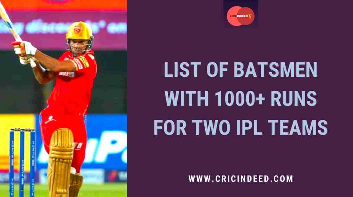 List: Batters with 1000+ IPL Runs for More than One Team