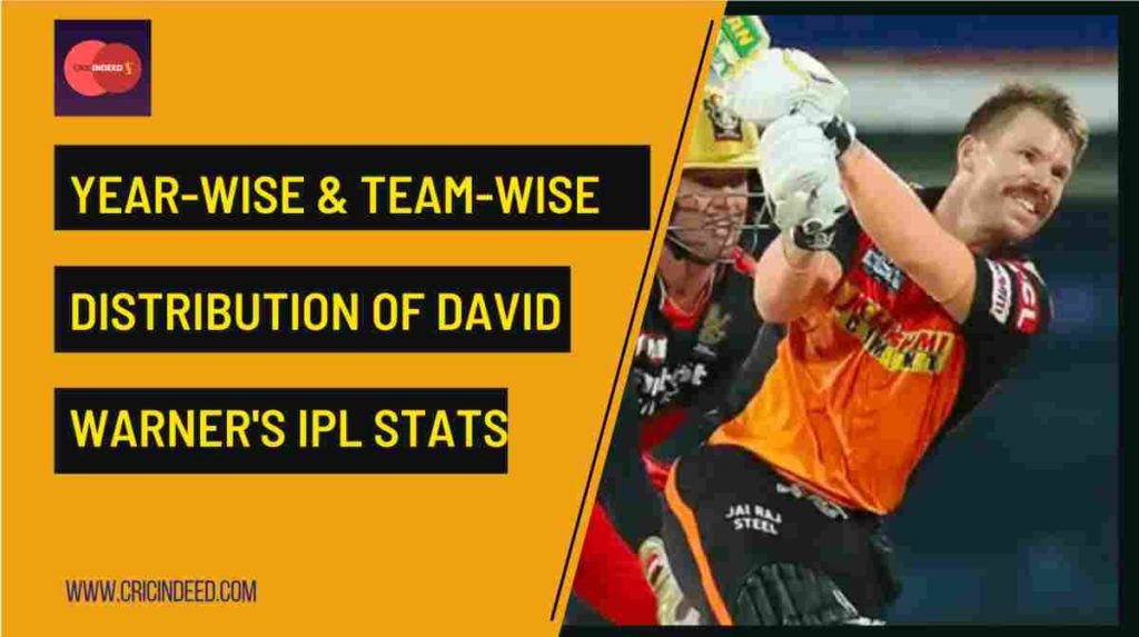 David Warner year by year ipl runs