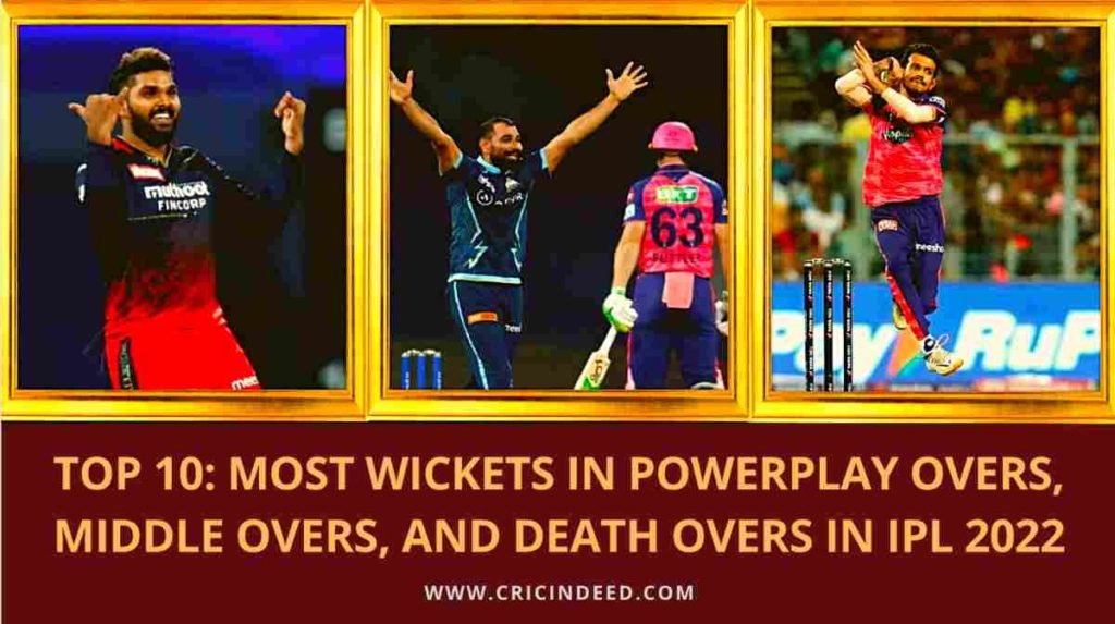 most wickets in powerplay voers, middle overs and death overs in ipl