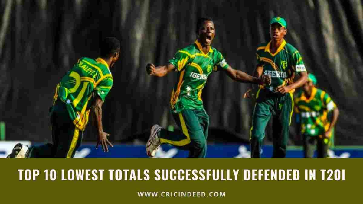 Lowest Totals Successfully Defended in T20Is