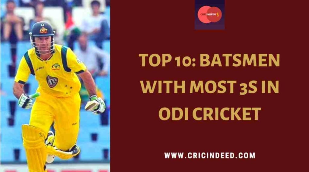 most 3s in odi