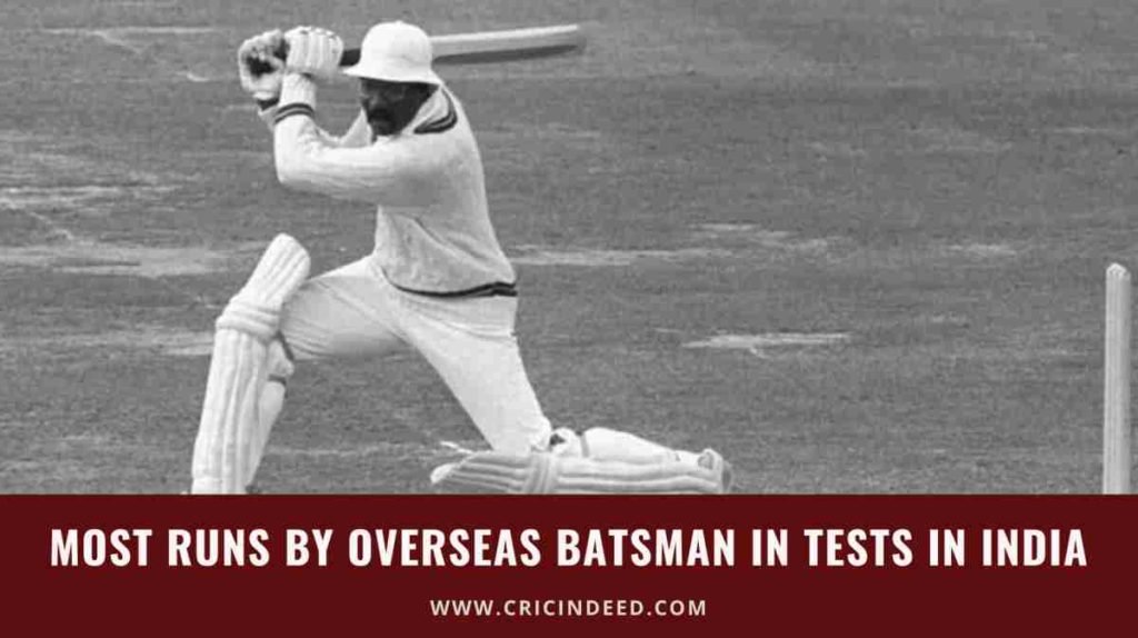 most runs by overseas batsman in indian tests