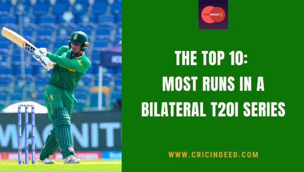 most runs in a bilateral 2-team T20 tournaments