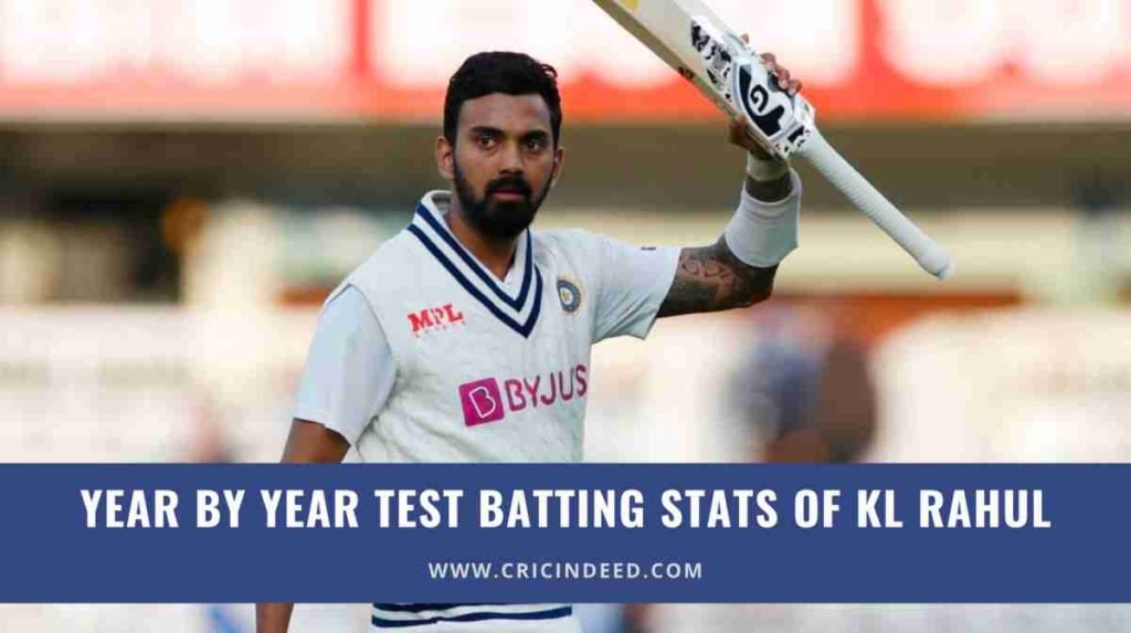 kl rahul yearwise test runs