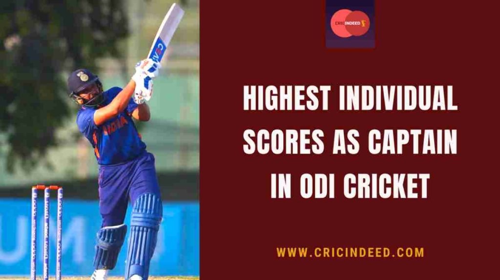 highest individual score as captain in odi