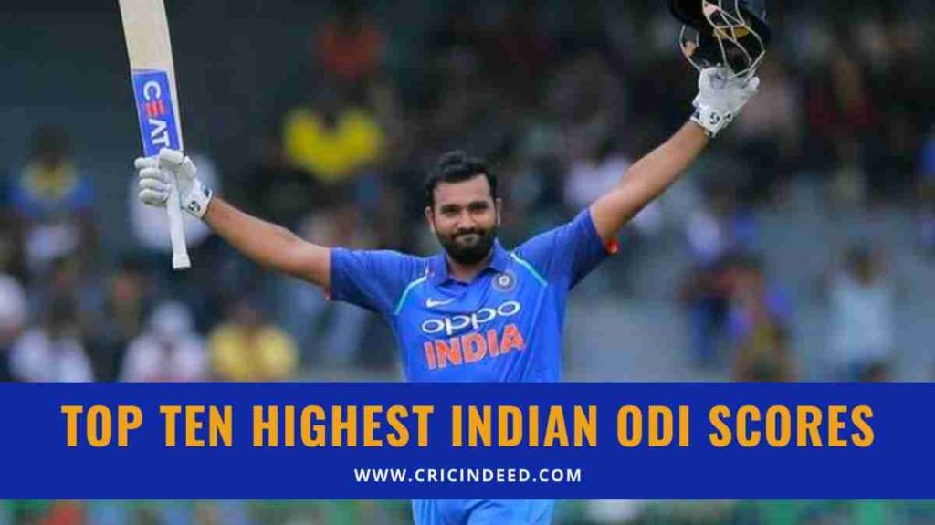 highest odi score for india