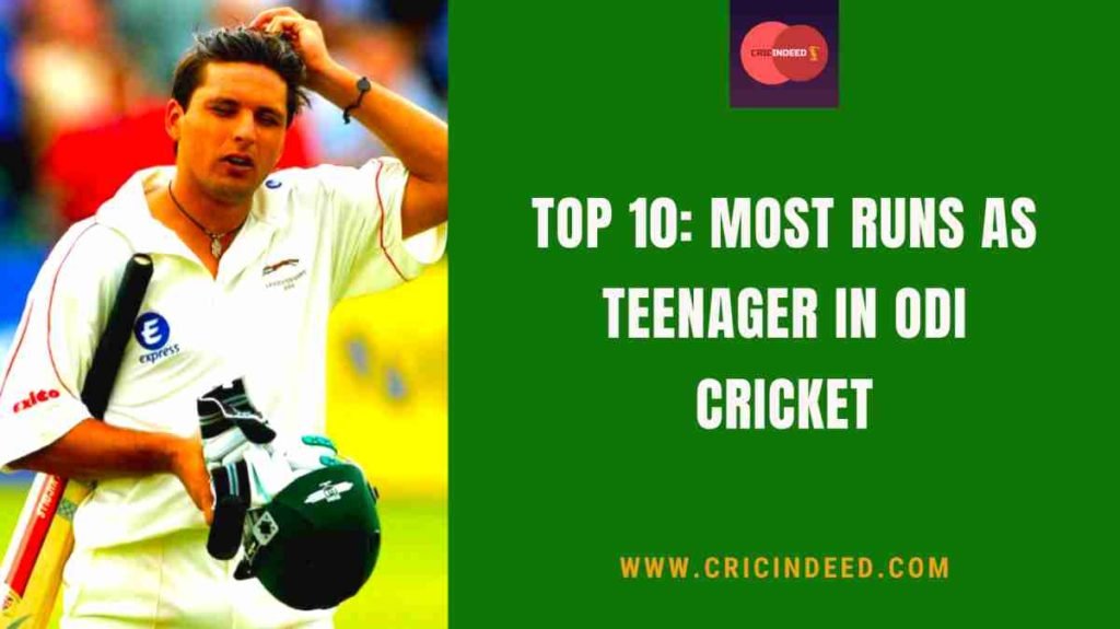 most runs as teenager in odis