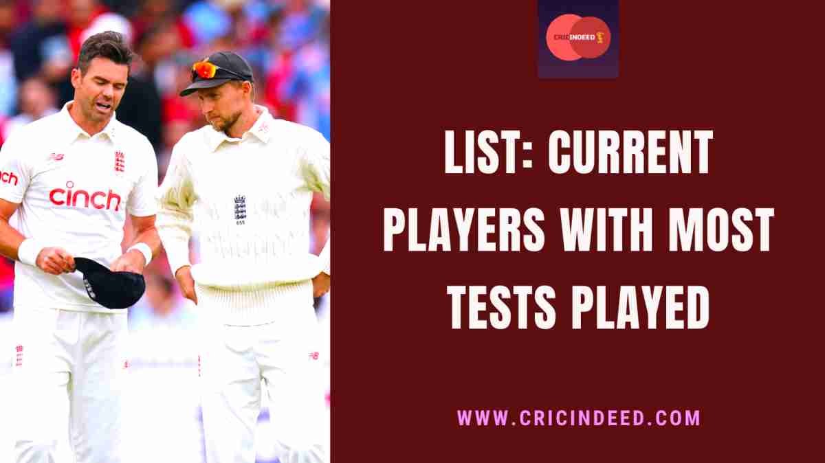 Top 10: Current Players with Most Test Matches
