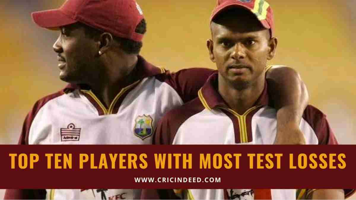 Most Test Losses as Players