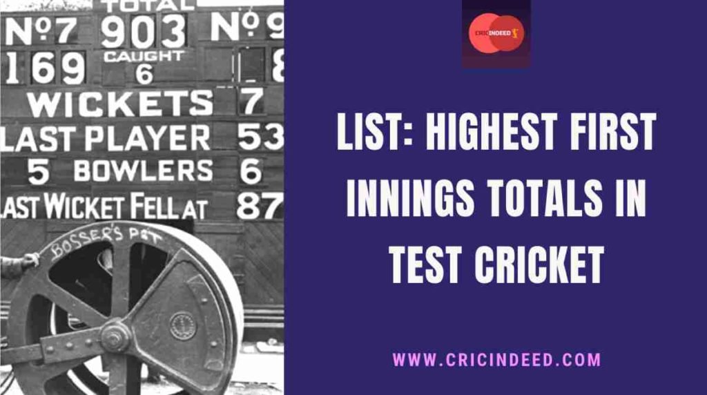 highest first innings total in test cricket